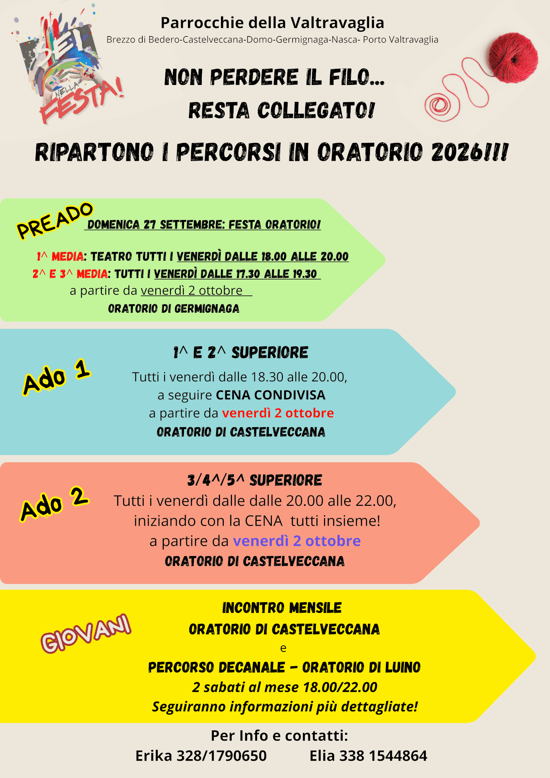 Percorsi PreAdo e Ado 2026-2027 Percorsi PreAdo e Ado 2026-2027