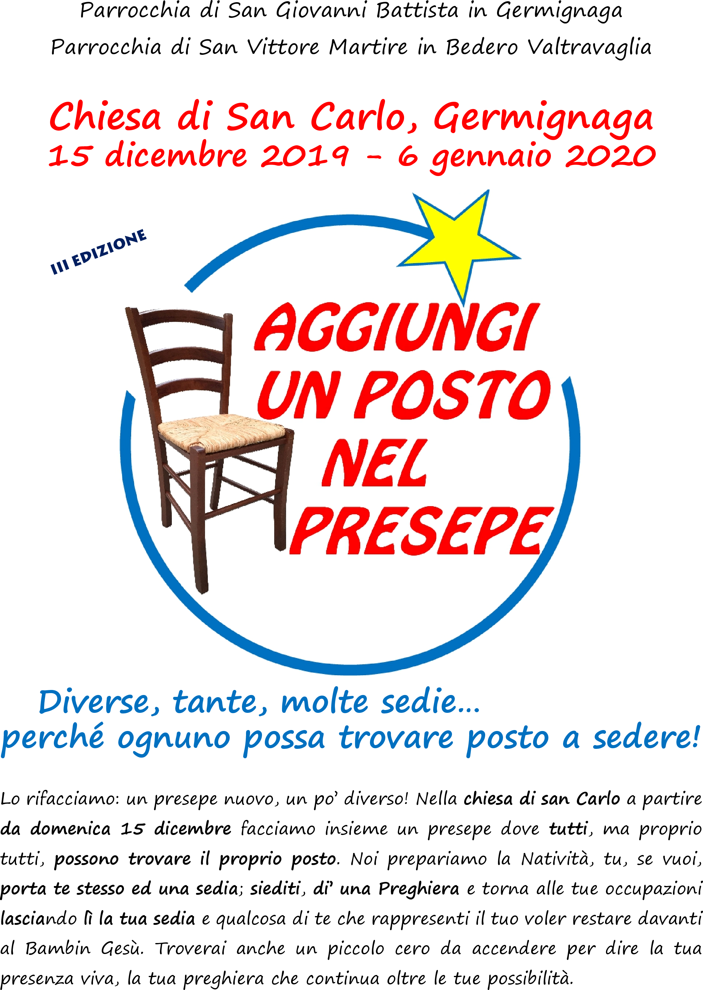 Aggiungi un posto nel Presepe 2019