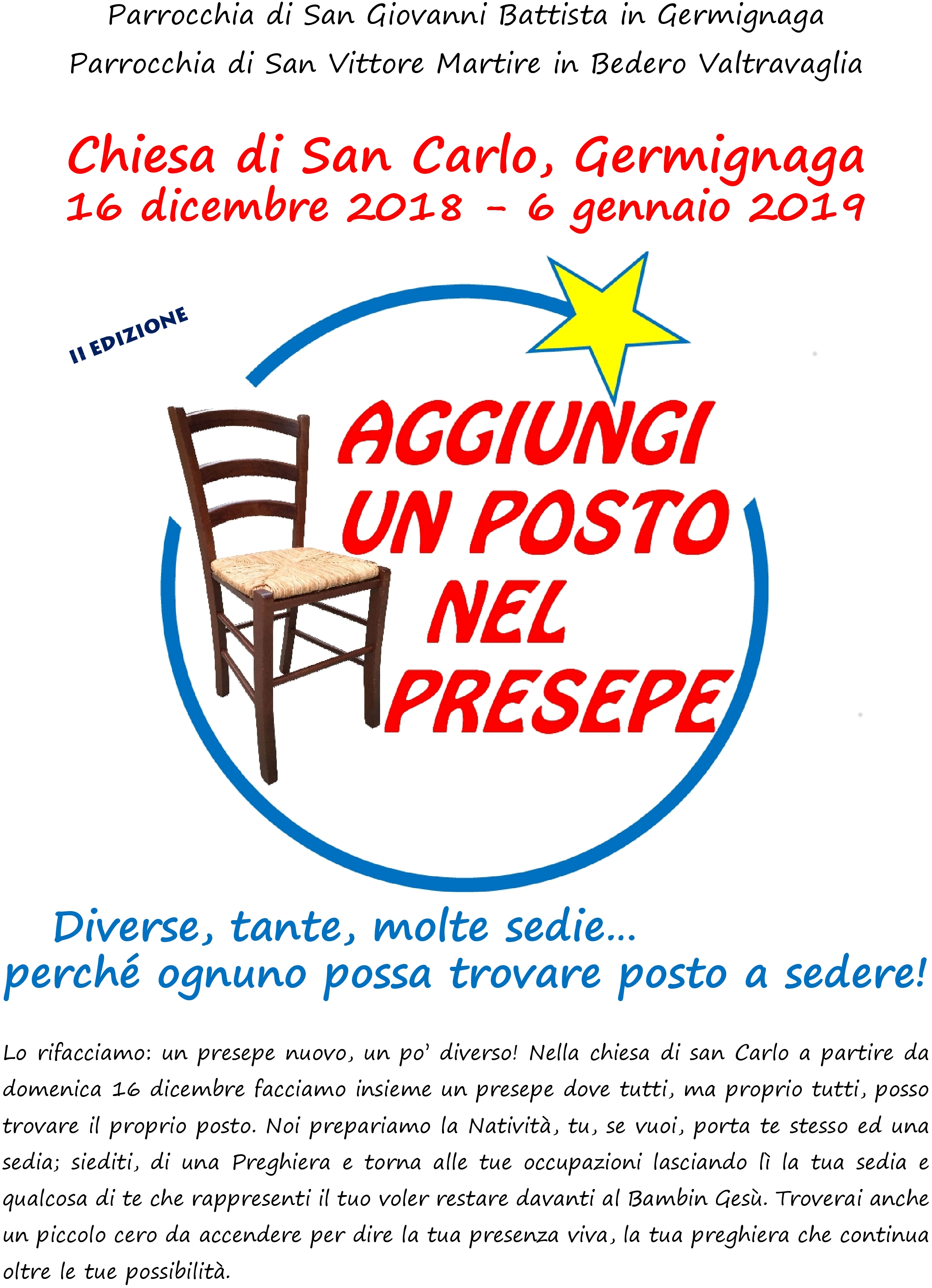 Aggiungi un posto nel Presepe 2018